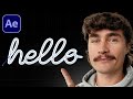 Handwritten Text Effect In After Effects