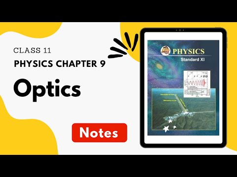 Class 11 Physics Chapter 9. Notes on Optics Maharashtra Board