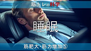 睡眠と筋トレ効果、パフォーマンス（筋シリーズ⑤）