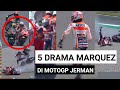 Endingnya Bikin Nyesek!!! 5 Drama Marc Marquez di MotoGP Jerman 2023 Sampai 5x Crash!