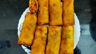 Veg spring roll | వెజ్ స్ప్రింగ్ రోల్ ఇలా చేసారంటే చాలా క్రిస్పీ గా వస్తాయి