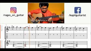 Tabs Notes RAGA YAMAN - Music Kalyani by Kapil Srivastava Guitar | Guitarmonk