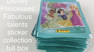 Disney princess fabulous talents sticker collection full box 50 packets opened panini
