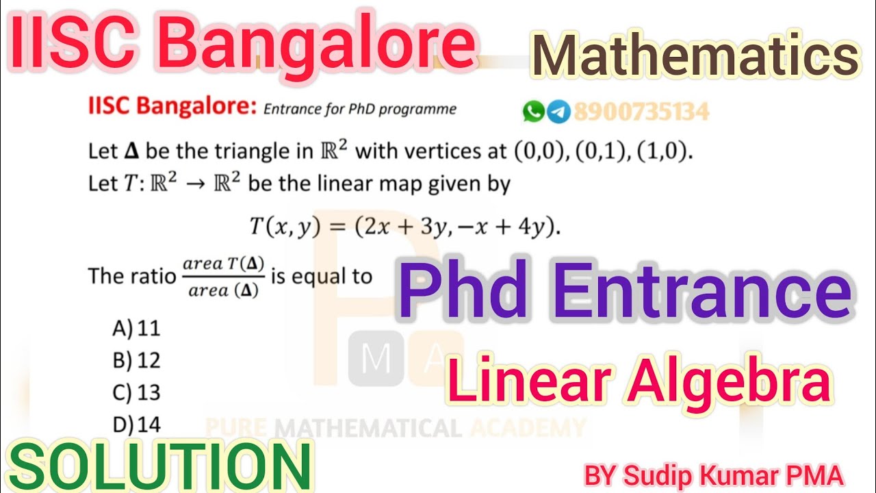 IISC Bangalore Mathematics PhD Entrance Exam Questions | Previous Year ...