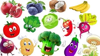 Kids vocabulary - [NEW] Fruits & Vegetables - Learn English for kids - 20 Fruits English Name