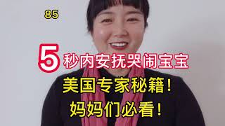 85.五秒内安抚哭闹宝宝，美国专家秘籍！妈妈必看【园子德国育儿】