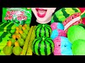 ASMR Watermelon Mochi Cake Dessert 수박 모찌 케이크 디저트 먹방 Mukbang, Eating