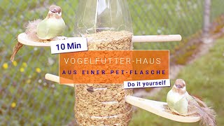 DIY Upcycling: Vogelfutterhaus bauen aus alten PET-Flaschen