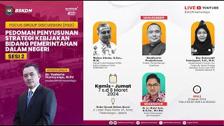 PEDOMAN PENYUSUNAN STRATEGI KEBIJAKAN BIDANG PEMERINTAHAN DALAM NEGERI SESI 2