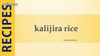 kalijira rice