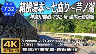 Driving in Kanagawa r732 | A popular road for sightseeing, connecting Hakoneyumoto and Lake Ashinoko