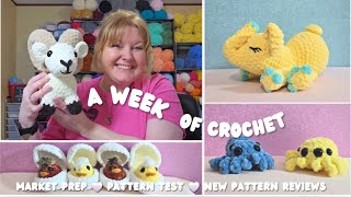 A Week of Crochet: New Pattern Test and Market Prep / How Much Did I get done?