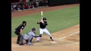 Martin Prado Home Run vs LA Dodgers 4-13-13 240fps