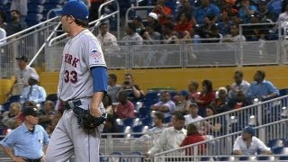 NYM@MIA: Harvey strikes out seven over 5 1/3 frames