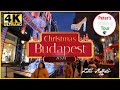 [4K]  Budapest Christmas Market 🎄 Walking Tour 🎅🌟  Dec. 2021