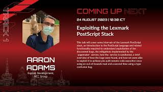 #HITB2023HKT D1T1 - Exploiting The Lexmark PostScript Stack - Aaron Adams