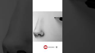 How to draw 3d nose, for beginner #art #short #nosedraw