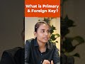 What Is Primary Key & Foreign Key? | Java Interview Question | #shorts #kiransir