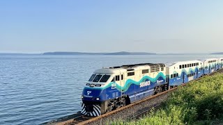 🚂🚂Powerful Sounder Train \u0026 BNSF🚂🚂Tanker Freight Train Passing Honking Close Up View 5K HD Cinematic