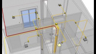 Sketchup เดินท่อระบบแสงสว่างอย่างละเอียด