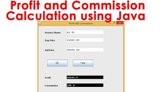 Profit and CommissionCalculation using Java