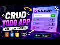 Build a CRUD To-Do App using HTML CSS JavaScript | Add Edit Delete Tasks