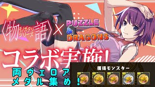 【両ヴェロア】「〈物語〉シリーズ」コラボ第2弾が開催！メダル集めソロ周回編成【パズドラ】