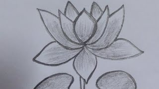 Lotus drawing | drawing tutorials | lotus flower