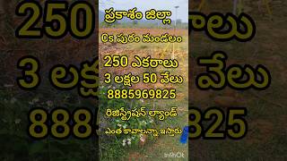 8885969825:ప్రకాశం జిల్లా 250 ఎకరాలు ఎకరం 3 లక్షల 50 వేలు మాత్రమే please subscribe