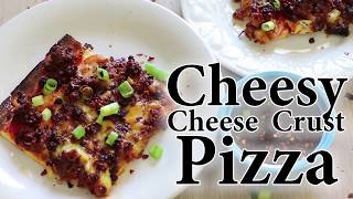 Keto Cheesy Cheese Crust Pizza
