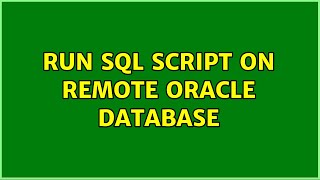 Ubuntu: Run SQL script on remote Oracle database
