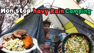 Heavy Rain camping | Solo Camping in Forest | UTN