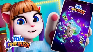 🌟🎮 Angela Plays a NEW GAME! Talking Tom Time Rush (Gameplay)