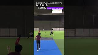 Akhir mai chotu gir gaya 🫢 Wahab \u0026 Chotu vs Basit \u0026 Shayan - off yorker #youtubeshorts #cricketmatch