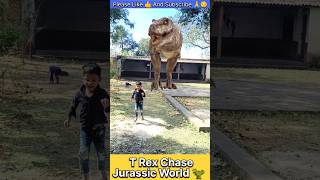 T Rex Chase 🦖Short| Jurassic World Fan Short Dinosaur 🦖In Real Life #shorts #dinosaur #jurassicworld
