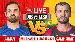 🔴 Live : Ajman Bolts vs Morrisville Samp Army | AB vs MSA | Live Score \u0026 Commentary