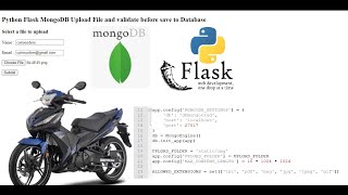 Python Flask MongoDB Upload File and validate before save to Database