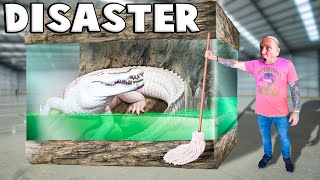 Albino Alligator Destroyed Cage!