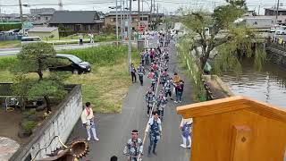 令和元年　佐原の大祭　秋祭り　初日　下川岸　R356横断　上り坂