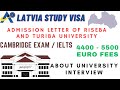 Latvia Study Visa | Latvia University Admission Letter | Application Letter Of Turiba Riseba Uni.