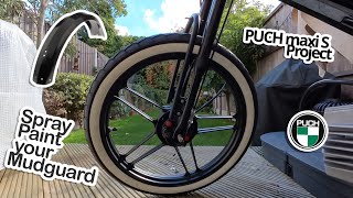 Spray paint your mudguard/ fender for your moped - PUCH maxi S Project