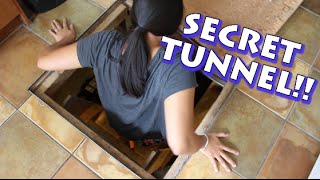 WE FOUND A SECRET CAVE IN THE KITCHEN FLOOR!!