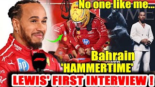 Lewis Hamilton's FIRST INTERVIEW after LEADING THE RACE with the Ferrari SF-25 in Bahrain