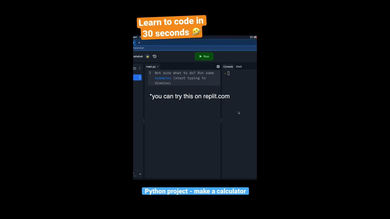 Learn Python in 30 Seconds Project-Based Full Course Make A Calculator