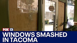 Woman with hammer vandalizes 16 businesses in Tacoma | FOX 13 Seattle