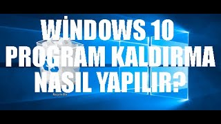 #uninstall #windows10 Windows 10 Silinmeyen Dosyaları ve Programları Silme Programsız Sesli Anlatım