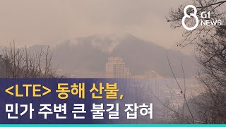 [G1뉴스] (LTE) 동해 산불, 민가 주변 큰 불길 잡혀