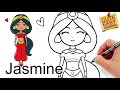 How to Draw Princess Jasmine from Aladdin | Learn to Draw Disney Princess Easy