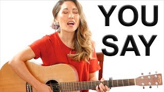 You Say - Lauren Daigle EASY Guitar Tutorial with Fingerpicking and Play Along