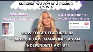 HOW TO WRITE A PRESS RELEASE - MUSIC MARKETING TIPS FOR INDEPENDENT ARTISTS | Sophia Dashing